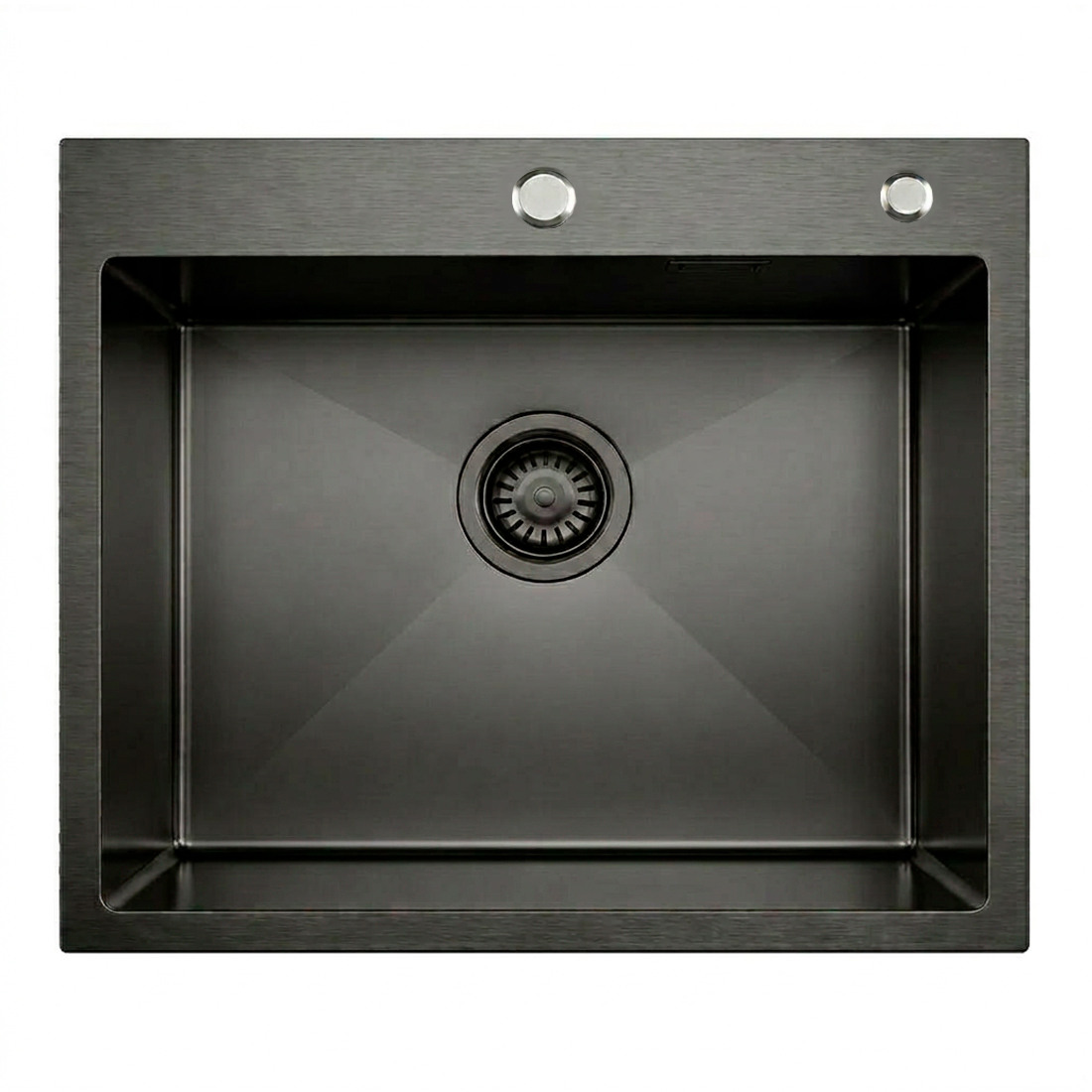 Кухонная мойка из нержавейки BLANTEK LS-5848B Nano black - фото