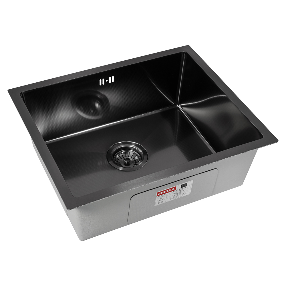 Мойка ARFEKA ECO AR 550*450 BLACK PVD NANO DECOR MILLET GRAINS - фото