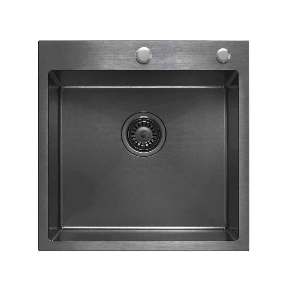 Кухонная мойка из нержавейки BLANTEK LS-5050HN Honeycomb Nano black - фото