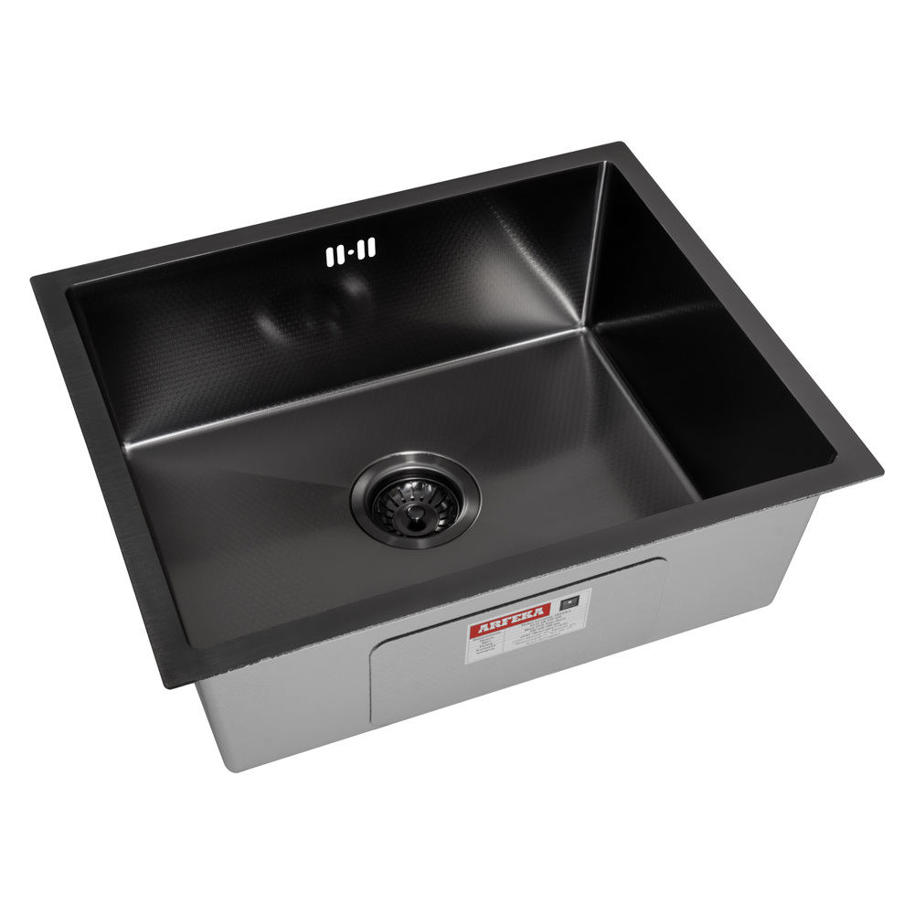 Мойка ARFEKA ECO AR 550*450 BLACK PVD NANO DECOR - фото