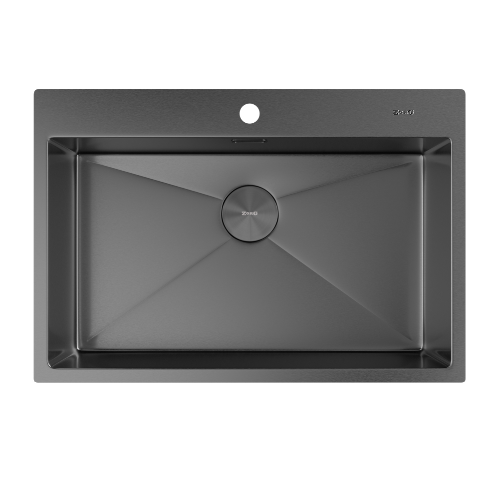 Мойка ZORG ZEROX 75 IF PVD GUNBLACK - фото2