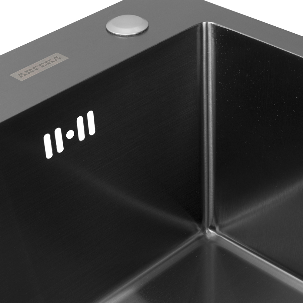 Мойка ARFEKA ECO AR 650*500 L BLACK PVD NANO - фото2