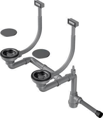 Арматура для двухчашевых моек Omoikiri WK-2C GM - фото