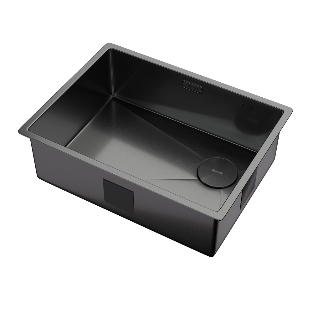Мойка ZORG ZEROX 59 U / IF SIDE SF PVD GUNBLACK - фото
