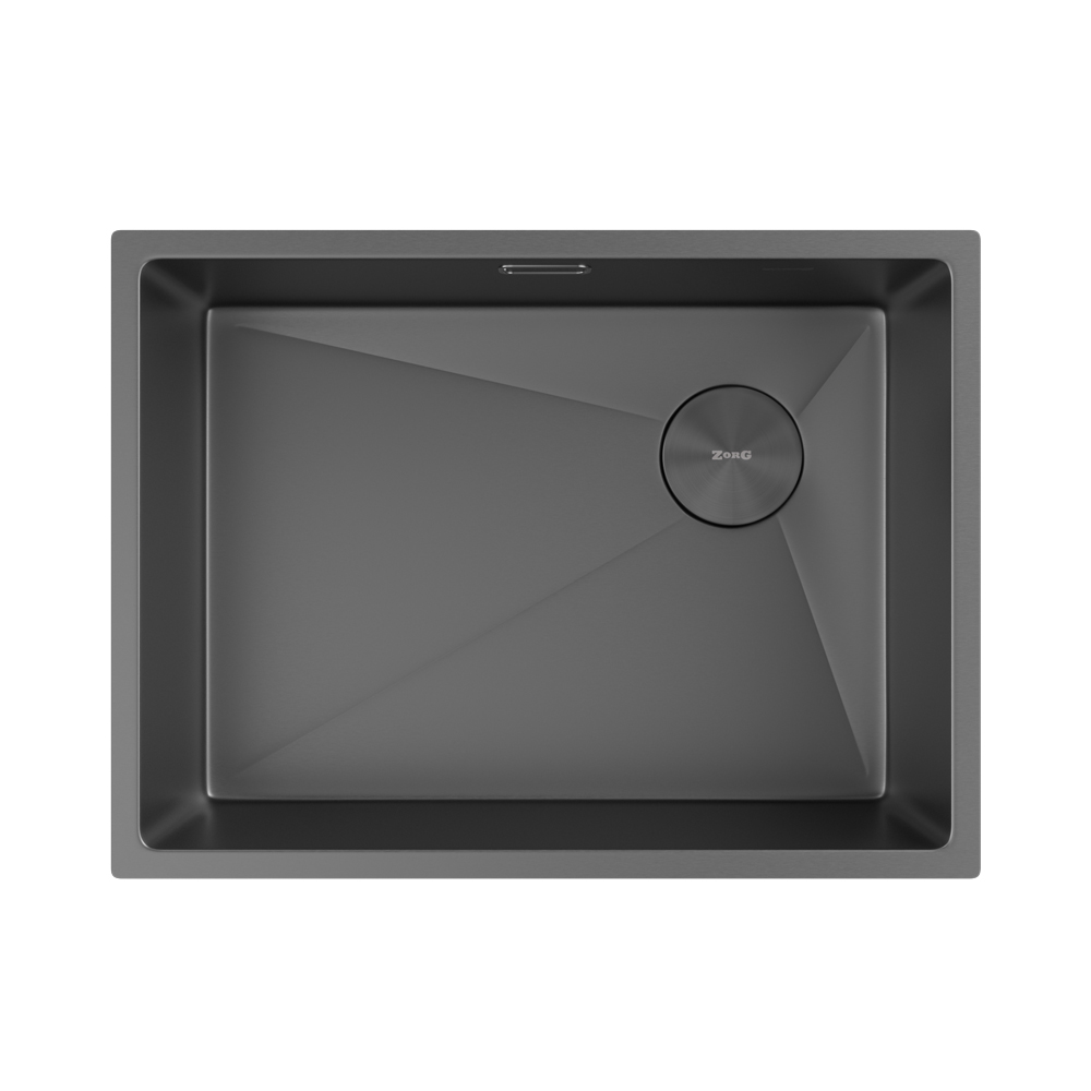 Мойка ZORG ZEROX 59 U / IF SIDE SF ZURINOX PVD GUNBLACK - фото2