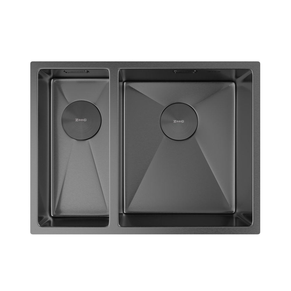 Мойка ZORG ZEROX 58-2 U / IF-L PVD GUNBLACK - фото2