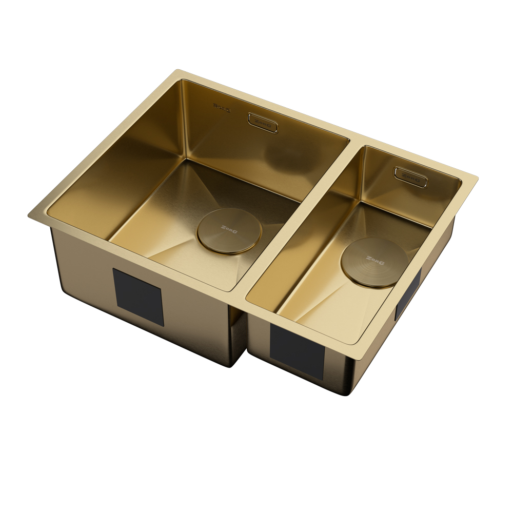 Мойка ZORG ZEROX 58-2 U / IF-R PVD GOLD - фото