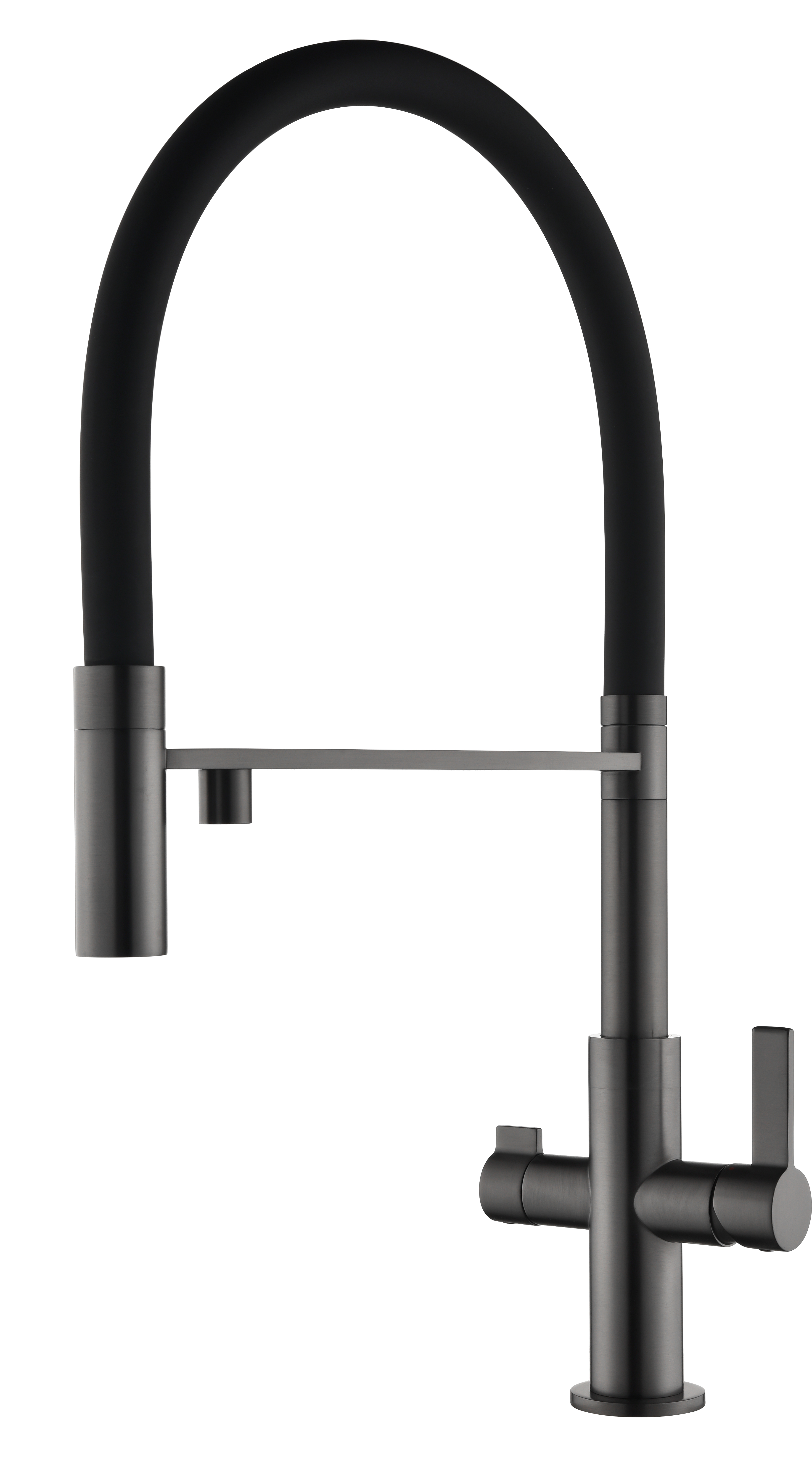 Смеситель для кухни ZORG SOIFOS PREMIUM BRASS PVD Gunblack - фото