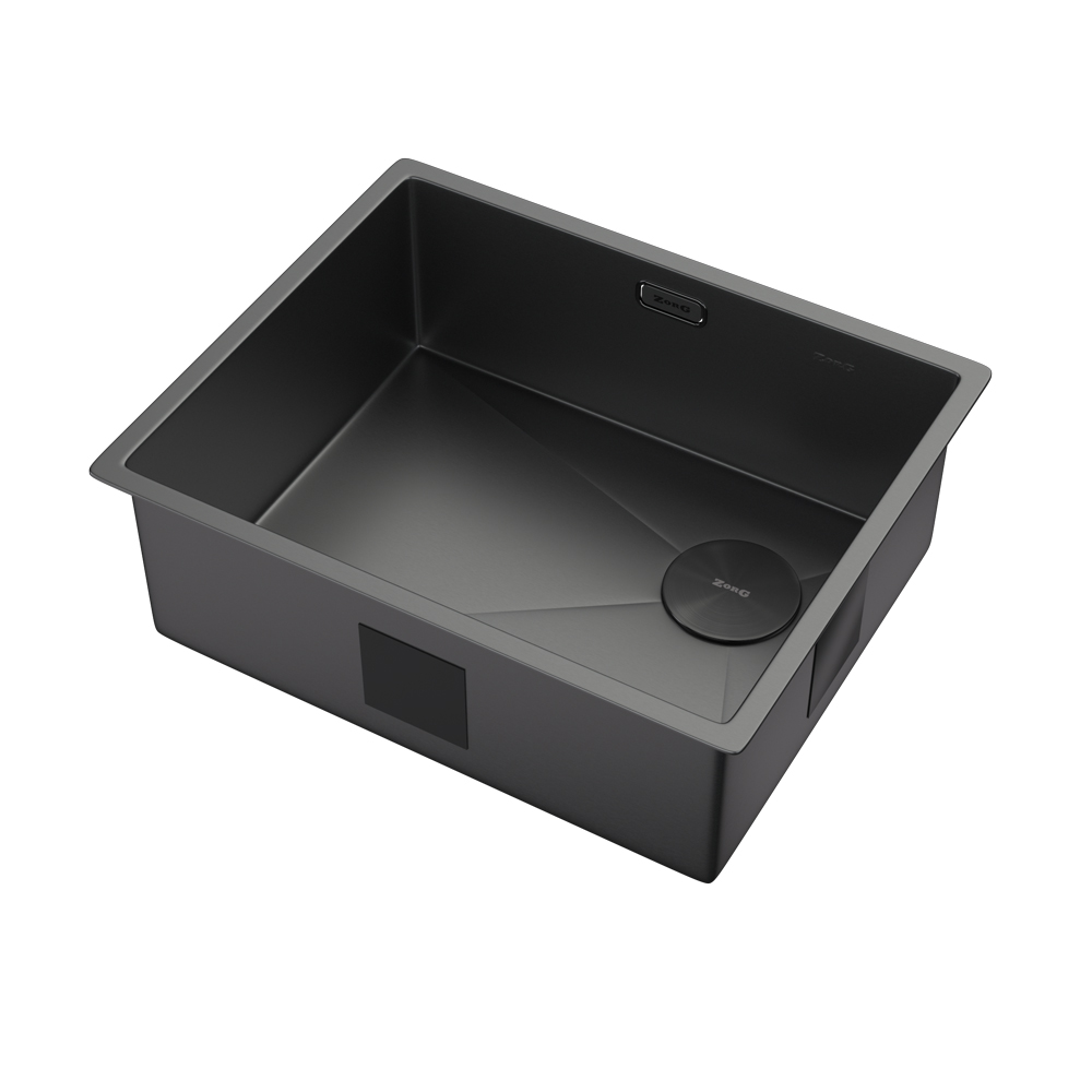 Мойка ZORG ZEROX 54 U / IF SIDE SF ZURINOX PVD GUNBLACK - фото