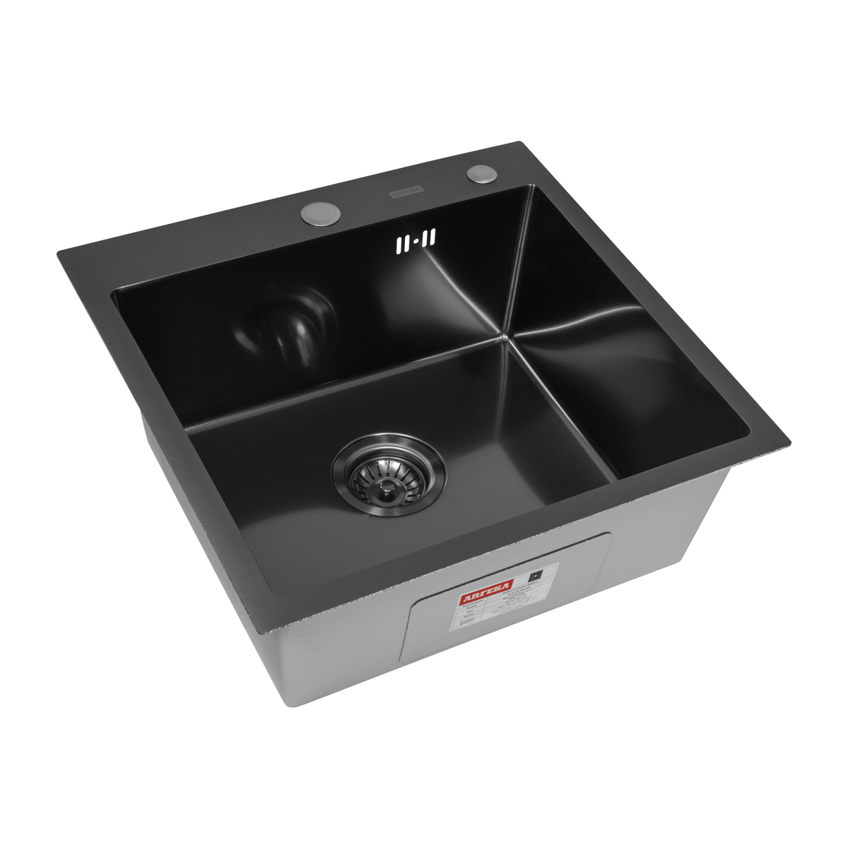 Мойка ARFEKA ECO AR 500*500 BLACK PVD NANO DECOR MILLET GRAINS - фото