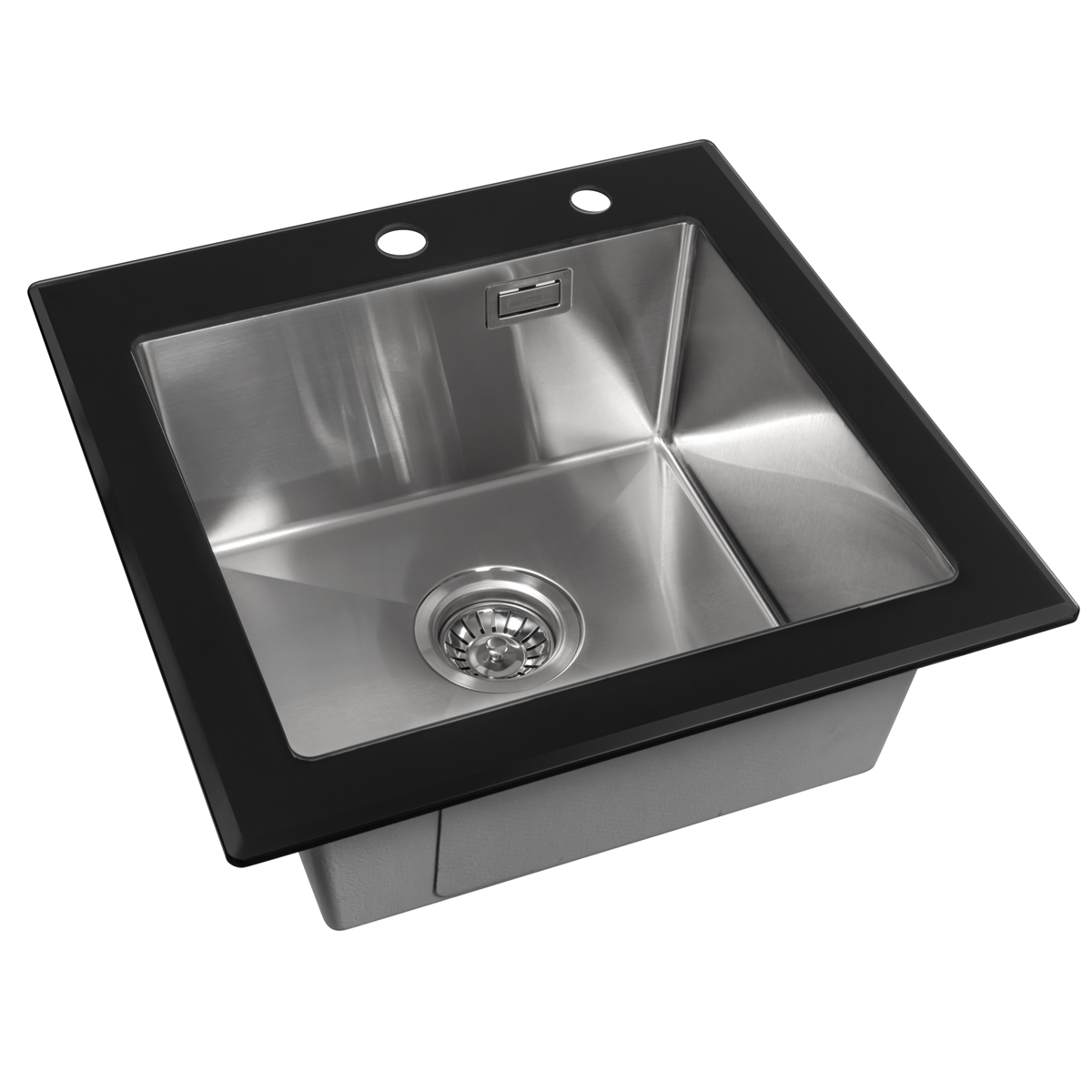 Мойка ARFEKA ECO AR 500*500 GS BLACK GLASS + SATIN - фото