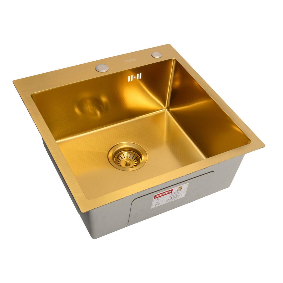 Мойка ARFEKA ECO AR 500*500 GOLD PVD NANO DECOR - фото