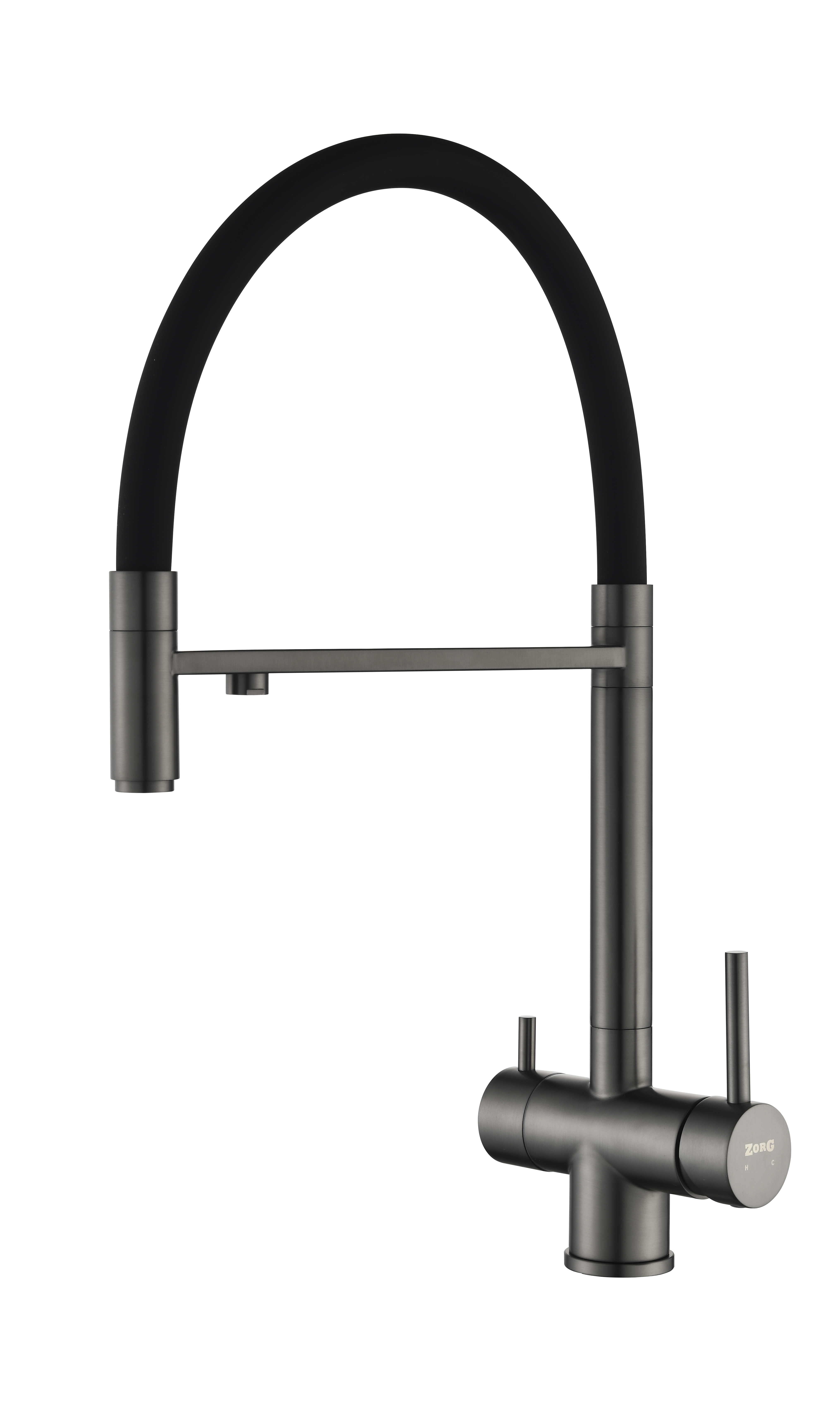 Смеситель для кухни ZORG ASGARD PREMIUM PVD Gunblack - фото