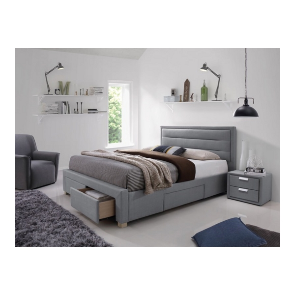 Кровать SIGNAL INES TAP. 54 серый, 160/200 - фото