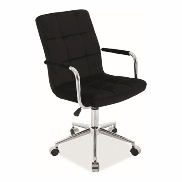 Кресло компьютерное SIGNAL Q-022 VELVET черный - фото