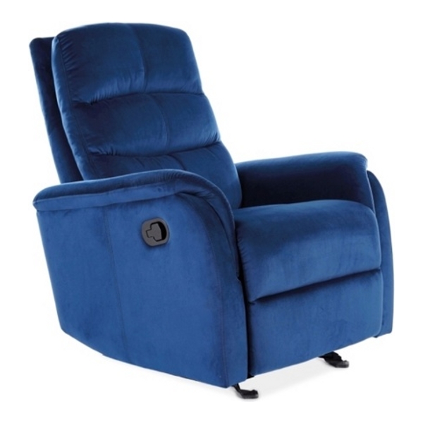 Кресло SIGNAL JOWISZ VELVET BLUVEL 86, раскладное, темно-синий - фото