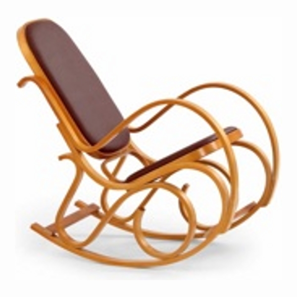 Кресло качалка HALMAR MAX BIS PLUS коричневый/ольха - фото