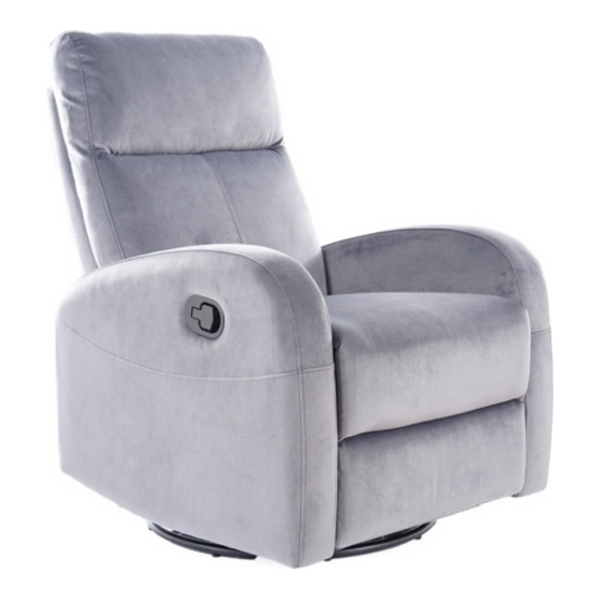 Кресло SIGNAL OLIMP VELVET Bluvel14 раскладное, серый - фото