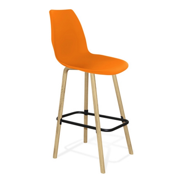 Барный стул Sheffilton SHT-ST29/S94 (оранжевый RAL2003/прозрачный /черный) - фото