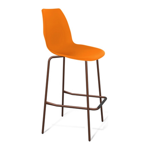 Барный стул Sheffilton SHT-ST29/S29 (оранжевый RAL2003/медный металлик) - фото
