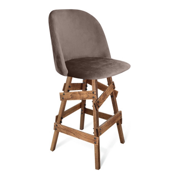 Барный стул Sheffilton SHT-ST35/S81 (кофейный ликер/брашированный коричневый) - фото