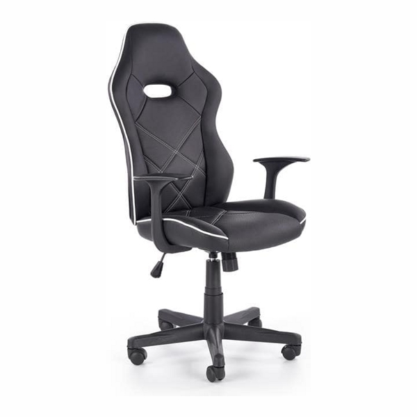 Кресло компьютерное HALMAR RAMBLER черный/белый - фото
