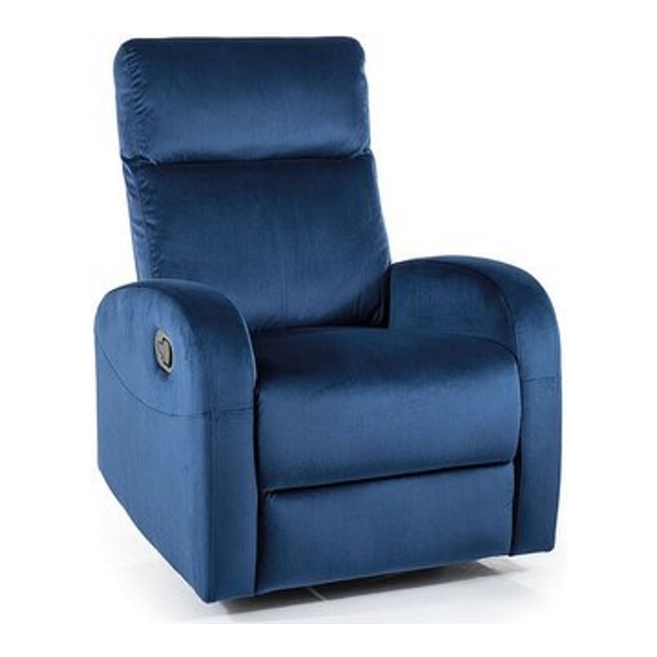 Кресло SIGNAL OLIMP VELVET Bluvel 86 раскладное, синий - фото