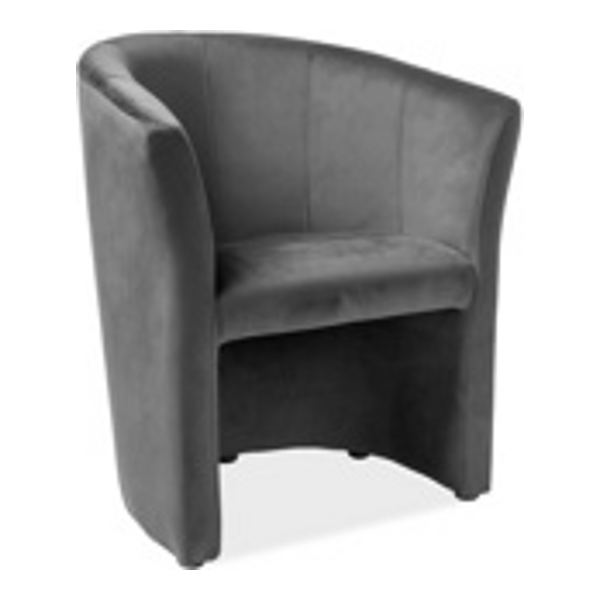 Кресло SIGNAL TM-1 VELVET Bluvel14, серый - фото