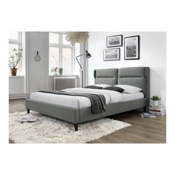 Кровать HALMAR SANTINO серый/черный, 160/200 - фото