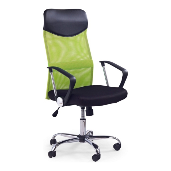 Кресло компьютерное HALMAR VIRE зеленый/хром - фото