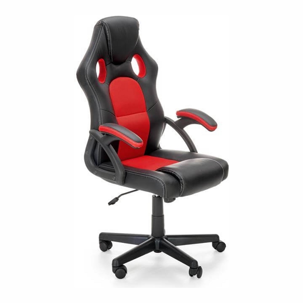 Кресло компьютерное HALMAR BERKEL (черный/красный) - фото