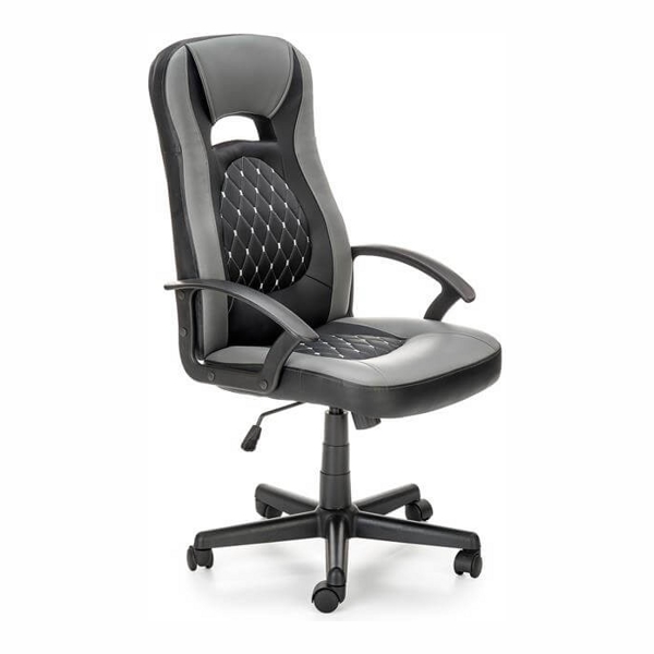 Кресло компьютерное HALMAR CASTANO (серый/черный) - фото