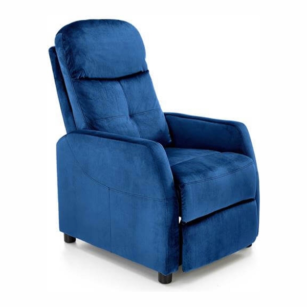 Кресло HALMAR FELIPE 2 раскладное (темно-синий/венге) - фото
