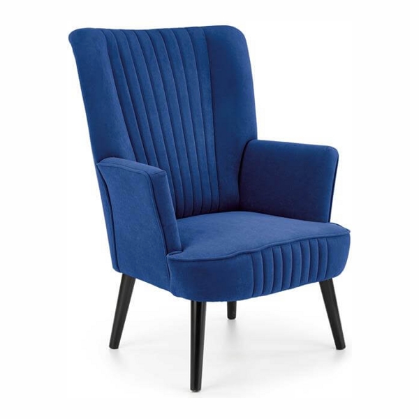 Кресло HALMAR DELGADO (темно-синий/черный) - фото
