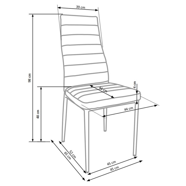 Кухонный стул HALMAR K292 (серый/черный)