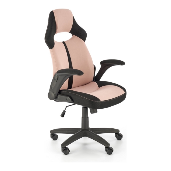 Кресло компьютерное HALMAR BLOOM розовый/черный - фото