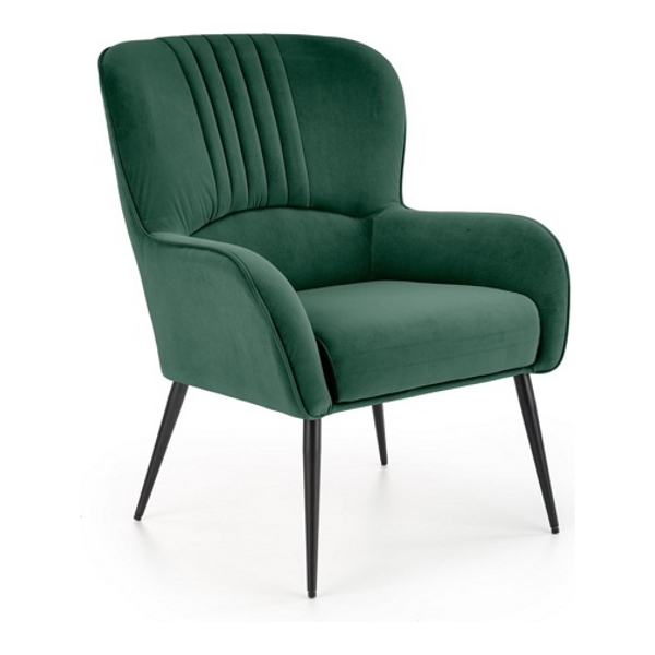 Кресло HALMAR VERDON темно-зеленый/черный - фото