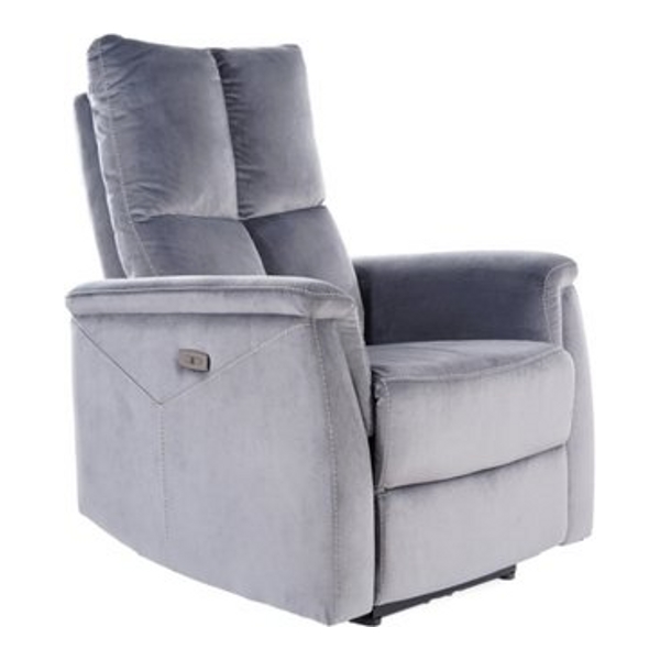 Кресло SIGNAL NEPTUN VELVET BLUVEL 14 раскладное, серый - фото